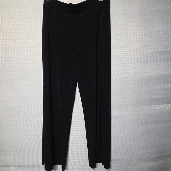 Chico's Pants - Chico's Travelers Black Pull-On Pants Women's Size 2R (12/14) Stretch Knit Wide